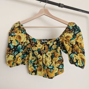 Laura Ashley x Urban Outfitters Floral Crop Top